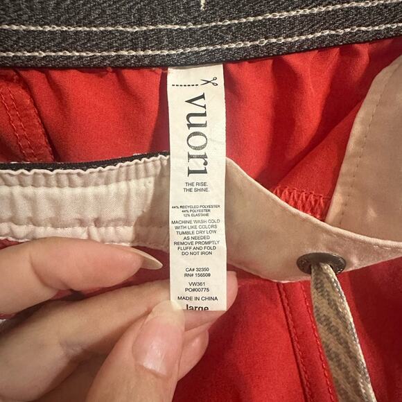 Vuori melon Tavi Athletic Shorts with Elastic tie Waistband size large - Picture 7 of 7